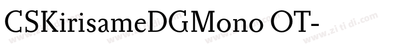 CSKirisameDGMono OT字体转换